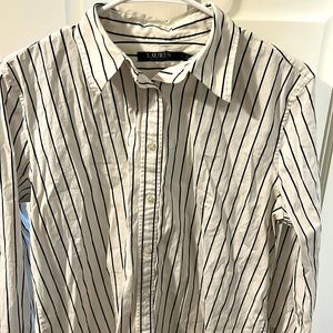 Ralph Lauren button down striped blouse